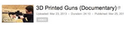 Заставка фильма о печати оружия на 3D-принтере